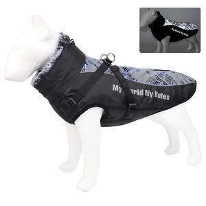 New Designer Waterproof Reflective Dog Jacket with Harness